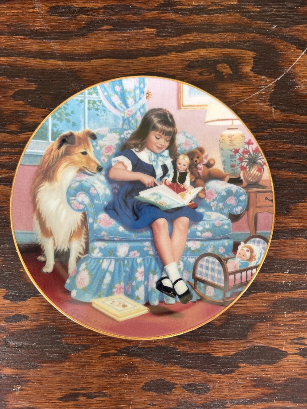 Danbury Mint "Children of the Week" Complete 8-Plate Set • Elaine Gignilliat • A